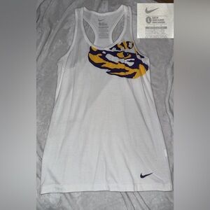 Nike Women's White LSU racerback tank